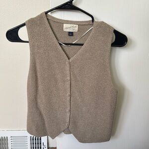 Tan sweater vest tank top